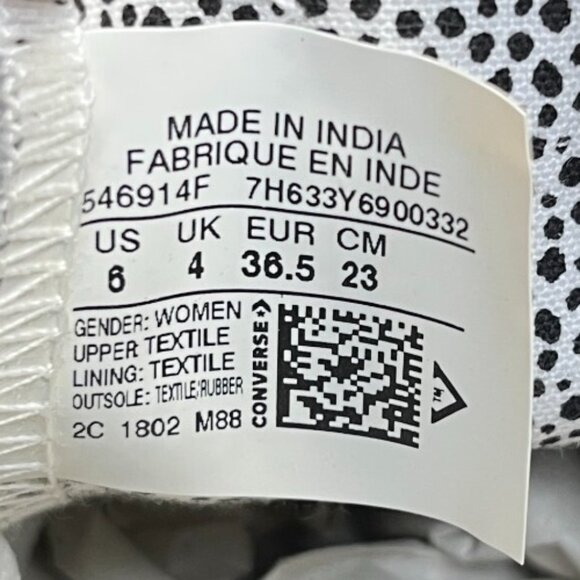 Converse Chuck Taylor All Star Womens Size 6 Black White Athletic Shoes Sneakers - Picture 9 of 10